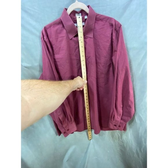 Adolfo Button Up Shirt Adult XL 17 17 1/2 34/35 Red Long Sleeve Mens.‎ - Picture 7 of 8